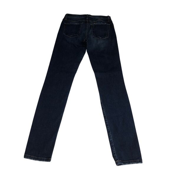 Flying Monkey Jeans Mid Rise Skinny Size 28 Blue Button Front Stretch Dark Wash - Picture 9 of 10